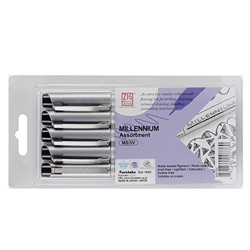 Zig Millenium 5pc Technical Drawing Fine Line Pen Set