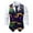 Dark Purple, variant on Waistcoat Mens Suit Vest Tie set Classic Waistcoat and Necktie Handkerchief Cufflinks Suit Wedding Party White,4XL