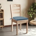 thumbnail image 3 of Shinnwa Chair Cushions for Kitchen Chairs Set of 4 Dining Chair Pads with Ties and Non Slip Back Removable Cover 16" x 16.5",Blue, 3 of 7