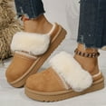 thumbnail image 3 of IUJSOY Womens Slippers Platform Memory Foam Fuzzy Slippers Winter Warm Plush Slip on House Shoes, 3 of 9