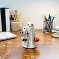 thumbnail image 5 of Halloween White Ghost Figurine,Cute Halloween Decorations Statue for Home Desk Living Room Bedroom Office and Holiday Party Desktop Ornament, 5 of 7