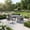 Gray Table-Gray Cushion, variant on Vicllax 5 Pieces Outdoor Patio Dining Set, 41" Black Round Table and 4 Rattan Chairs with Soft Wheat Cushions
