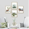 thumbnail image 4 of PixonSign Adhesive Posters Winter Wildlife Deer in Snowy Landscape Wall Arts, Set of 4 Multicolor Animal Botanical Canvas Prints, Nature Wilderness Wall Décor for Home Decor - 8"x10", 4 of 5