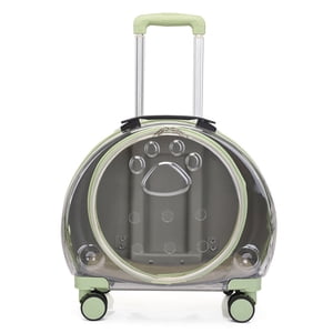Pet Transporteur roulant Pet Bubble Backpack Cat Backpack Transporters Pet Troley Case Pet Carrier Pet Bobble Back Pack Portable Respirant Pet Trolley Case pour petits animaux