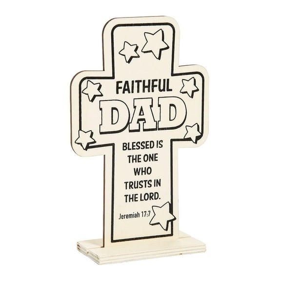 Fun Express Color Your Own Religious Father's Day Cross Stand-Ups - 12 Pc