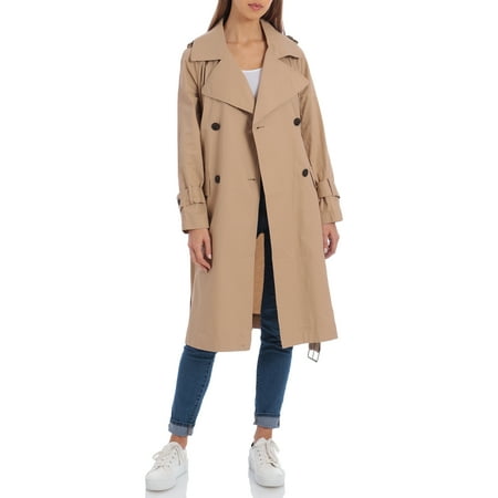 Bagatelle Women's Double Breasted Trench Coat