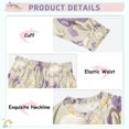 thumbnail image 3 of FORMRS Long Sleeve Top and Pants Pajama Set for Niños 2-Piece Sleepwear, Sizes 18M-8Y, Purple Floral Rabbit, 3 of 6