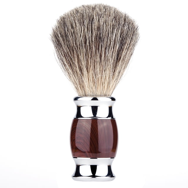 Brocha de afeitar Pure Badger Hair, madera +100% pelo