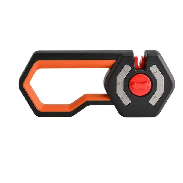 Afilador de Tijeras Manual de 6 Etapas con Ángulo Ajustable y Antideslizante, Herramienta de Cocina Profesional
