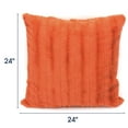 thumbnail image 5 of Cheer Collection Decorative Faux Fur Throw Pillows 24" x 24", Set of 2 - Rust, 5 of 5