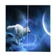 thumbnail image 1 of Cortina para dormitorio infantil, brillante, con banda de lluvia, juego de 2, tamaño: Lobo de nieve, 1 of 9