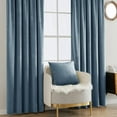 thumbnail image 3 of Velvet Curtains 84 inches - Luxury Blackout Curtains for Bedroom Living Room Super Soft Light Blue Thermal Insulated Dusty Blue Window Drapes Back Tab Stone Blue W52 x L84 inches 2 Panels, 3 of 5