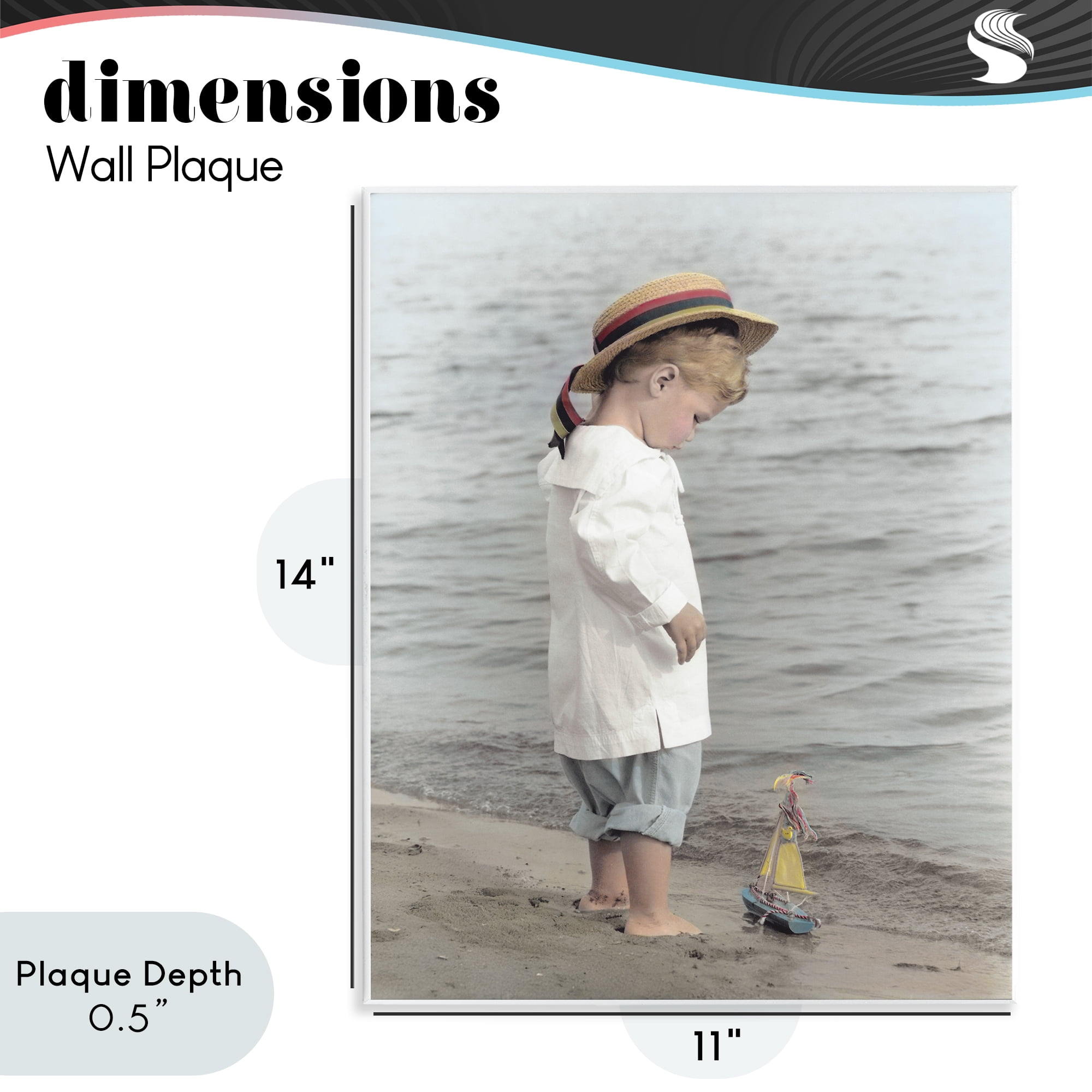 Stupell Industries Child on Beach Shore Wall Plaque Art, design by Kendra Dew