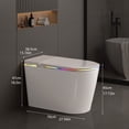 thumbnail image 4 of Smart Bidet Toilet Seat with Heated Seat, Self-Cleaning Nozzle, Foam Shield, Automatic Lid, LED Display & Remote Control– Ideal for Kids and Adults, 4 of 7