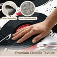 thumbnail image 6 of ODIKA Music Retro Note Record Album Round Repeating Circle Movie Vinyl Stain Resistant Low Profile for Dorm Room, Small Living Apartment, 6 of 7