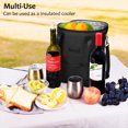 thumbnail image 7 of Tirrinia Polyester Leakproof Insulated Wine Tote Cooler Bag,Wine Carrier,Champagne Carrier Bag,Portable Waterproof Wine Bag with Outer Bag Compartment,Wine Gifts for Wine Lovers,Black, 7 of 7