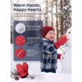 thumbnail image 4 of Deago 2 Pairs Kids Winter Gloves - Snow & Ski Waterproof Thermal Insulated Gloves for Boys Girls Toddler Children for Cold Weather (Red), 4 of 8
