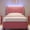 Pink, variant on 4 EVER WINNER Twin Size LED Bed Frame, Upholstered Platform Bed with LED Light Headboard, Pink Twin Bed Frame, Pink