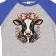 thumbnail image 4 of Inktastic Rustic Cow Flowered Bow Girls Toddler T-Shirt, 4 of 5