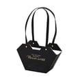 thumbnail image 1 of Bolso de mano para guardar ramos de flores, despedida de soltera, fiesta de San Valentín, caja de regalo de papel con flores Negro, 1 of 9