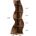thumbnail image 6 of Tribesigns Small Corner Shelf, 5-Tier Modern Corner Bookcase for Small Space, Living Room (Brown), 6 of 8