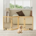 thumbnail image 6 of Algherohein Dog Gate for Inside,Bamboo Freestanding Pet Gate for Doorways,Indoor, 24" Natural, 6 of 7