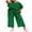Green, variant on SHEWIN Women's Plus Size Outfits Sets 2 Piece Crew Neck Short Sleeve Sweatsuit Summer Outfits for Women 2025