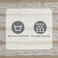 thumbnail image 6 of Mineral Spring Pure Bath Home Stripe Tufted Polyester Bath Rug, Black, 20" x 32", 6 of 7