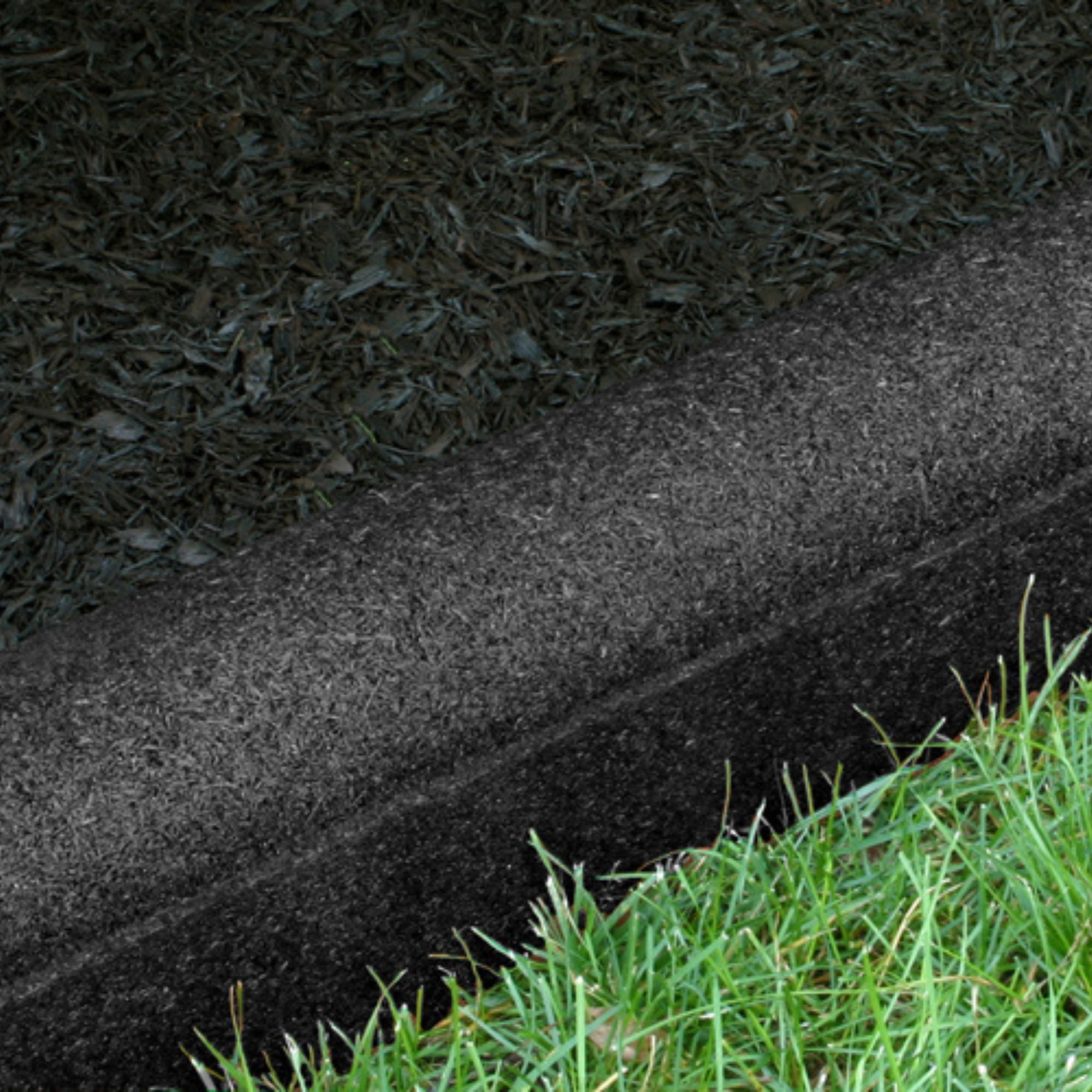 GroundSmart Playground Timber Edging, 92" Black Rubber Playground Edging Border, 4" W x 6" H, 9 Pack