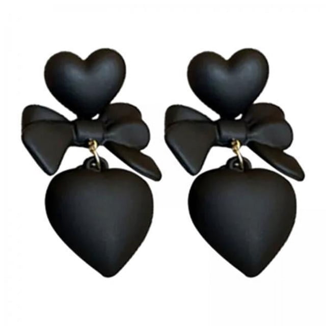 5x Pendientes con Forma de Lazo, Accesorios de Joyería, Pendientes con Forma de Corazón, Regalos Del Día de San Valentín para Regalos de Cumpleaños 5 piezas