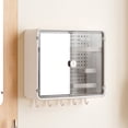 thumbnail image 3 of White Wall Mounted Bathroom Storage Cabinet Featuring Double Doors And Pegboard For Comprehensive Vanity And Bathroom Organization, 3 of 7