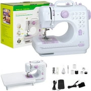 VIFERR Portable Sewing Machine, Mini Sewing Machines 12 Built-in Stitches with Extension Table and Foot Pedal for Beginners&Kids(Purple)