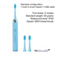 thumbnail image 1 of Electric Toothbrush For Adults Rechargeable Electric Toothbrushes With 3 Brush Heads Toothbrush Fast Travel Toothbrush Set, Electric Toothbrush, 1 of 9
