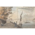 thumbnail image 3 of James Miller 24x16 Black Modern Framed Museum Art Print Titled - River Wharf , Figure Sketching in a Lane, 3 of 5