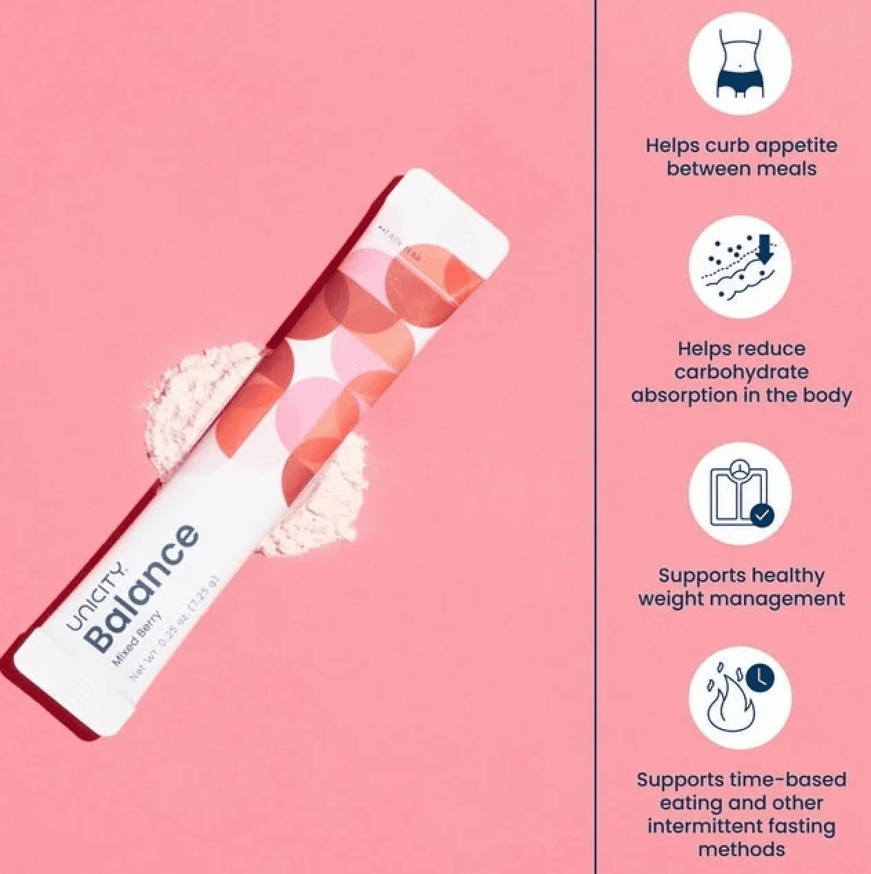 Unicity Balance Mixed Berry Drink Mix with Bottle, 30 Sachets, Fiber Drink Mix Powder, Reusable Mixing Bottle Included, Instant Berry Beverage, Low Calorie Daily Drink Mix for Men & Women