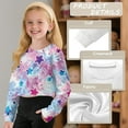 thumbnail image 6 of COEQINE Dropped Shoulder Girls Crop Top, Long Sleeve Oversized Sweatshirt, Soft Crewneck Fall Pullover for Kids Casual Wear Age 13-14, Star Tie-dye Violet Blue, 6 of 7