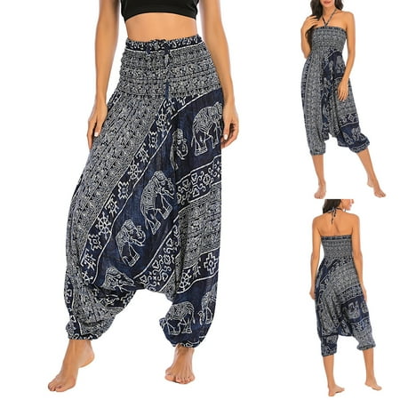 

Aueoeo Women s Dressy Jumpsuits Women s Jumpsuits Rompers & Overalls Women Men S Hippie Boho Pjs Lounge Beach Print Yoga Pants