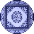 thumbnail image 1 of Ahgly Company Machine Washable Indoor Round Oriental Blue Asian Inspired Area Rugs, 5' Round, 1 of 4