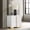 White, variant on Art Deco 2 Drawer Nightstand with Gold Hardware, Small Bedside Table for Living Room, White Engineered Wood Nightstand 21.75L x 16.25W x 22.25H