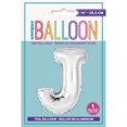 thumbnail image 2 of Unique Industries 14" Silver Solid Print Birthday Balloon, 2 of 2