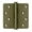 Antique Brass, variant on 4.0" x 1/4R Solid Brass Hinge 2/pk - Polished Chrome