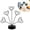 Black, variant on Desktop Photo Tree Holder with 5 Heart-Shaped Clips, Metal Money and Gift Card Display Stand, Memo Note Picture Frame for Wedding Table Numbers and Office