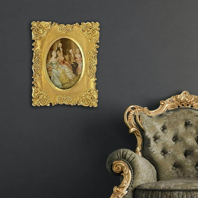 Photo Display Frame Picture Holder Antique Tabletop Standing Gift Desktop Tabletop Photo Embossed Ornament living Room