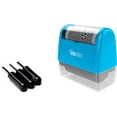 thumbnail image 2 of Veltec Identity Protection Address Blocker Anti-Theft Roller Guard Stamp Wide 3 Pack Refills (Light Blue), 2 of 5