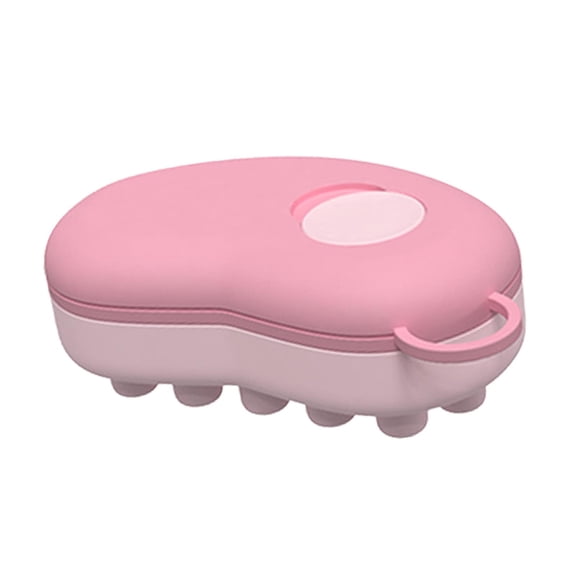 EHJRE Head Scalp Comb Handheld Head Scrubber for Men Women Portable Scalp Massager Pink