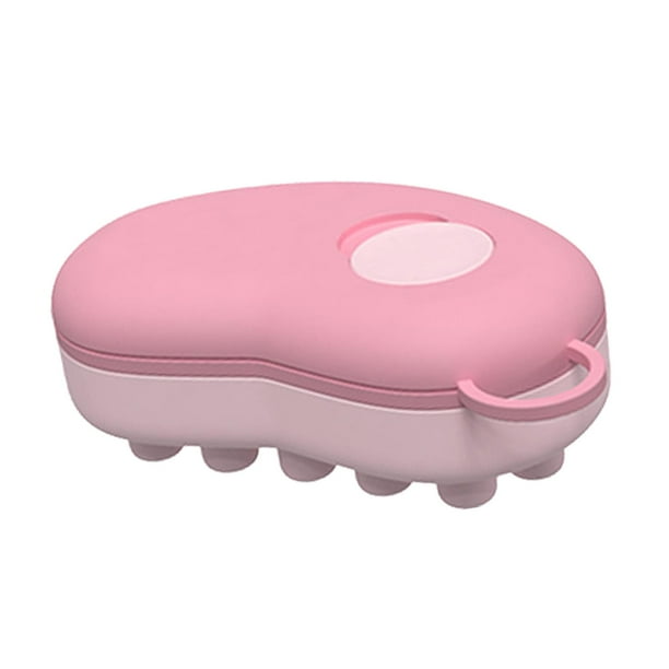 Peine masajeador para el cuero cabelludo para hombres y mujeres, cómodo depurador de cabeza, masajeador para el cuidado del cabello , grueso y Rosa