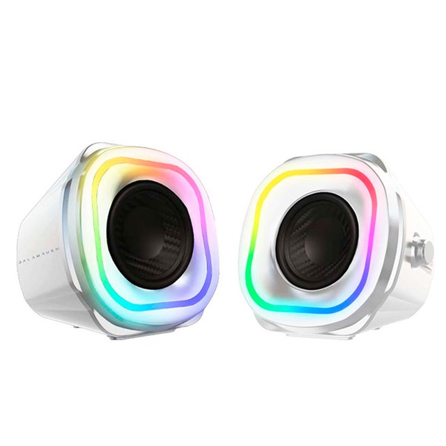 Bocina Gamer BALAM RUSH GLIMM QUAD BG555 LED Bluetooth 3.5mm Blanco BR-937023 blanco