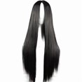 thumbnail image 1 of wonima44 Sharebeauty 29.5" Womens Long Straight Synthetic Black Wig Anime Cosplay Halloween Costume Party Wig 75cm, 1 of 1