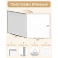 thumbnail image 4 of 72"X 40" Extra Large Magnetic Dry Erase White Board - Folding Silver Aluminum Frame Wall Mounted Display Whiteboard with Markers, Erasers, Magnets, 4 of 8