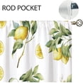 thumbnail image 5 of Lemon Fruit Small Kitchen Curtains Green Yellow Leaf Summer Window Treatment Tropical Cafe Short Window Curtains for Bathroom Dining Laundry Room Floral Flower Treatment Drapes 27.5x39 inch, 5 of 6
